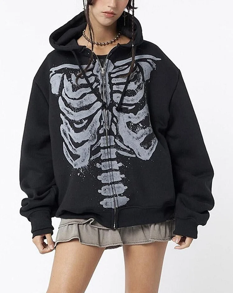 Ribcage Abyss Zip Hoodie