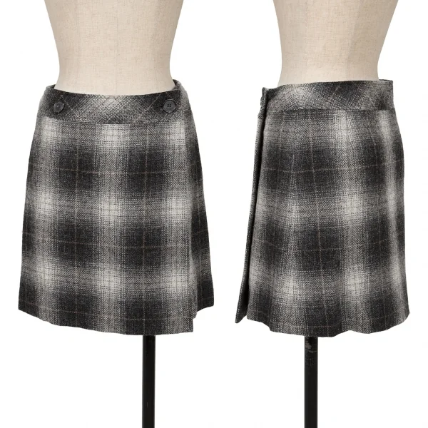 バーバリーブルーレーベルBURBERRY BLUE LABEL ウールチェックラップ