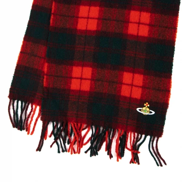 ヴィヴィアンウエストウッドVivienne Westwood オーブ刺繍タータン