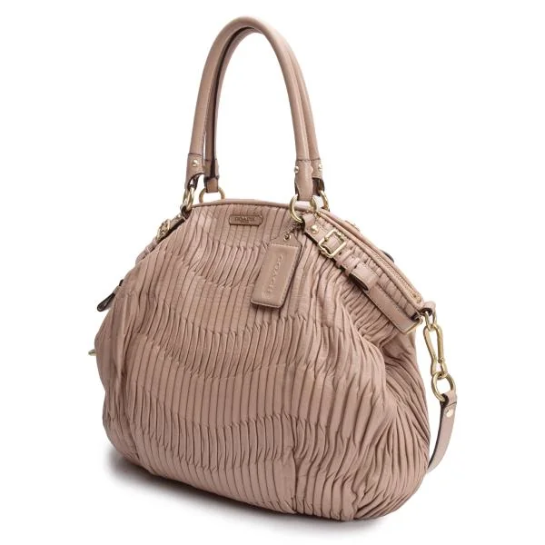 コーチCOACH ギャザードマディソンリンジー2wayバッグ ピンクベージュ