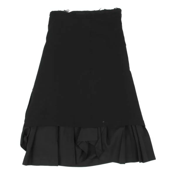 コムデギャルソンCOMME des GARCONS ウール異素材切替デザインプリーツ