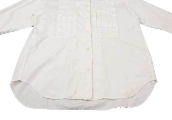 イッセイミヤケISSEY MIYAKE コットンフロントプリーツ切替デザイン