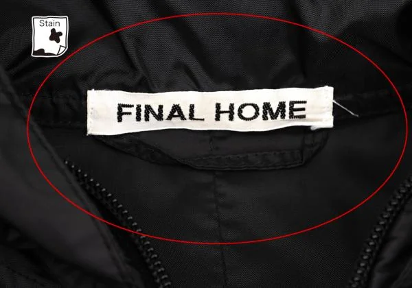 ファイナルホームFINAL HOME 多重ジップデザインナイロンジャケット 黒