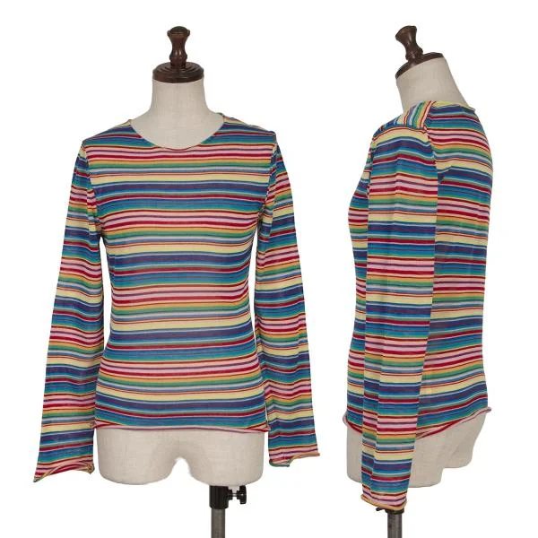 コムデギャルソンCOMME des GARCONS カラフルボーダーニットトップス