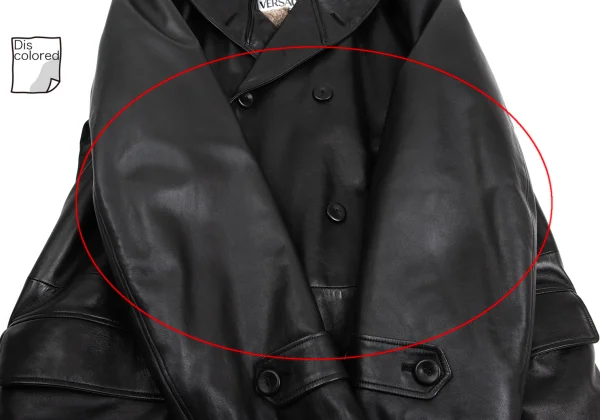 ジャンニヴェルサーチGIANNI VERSACE 裏ファーレザーダブルハーフ