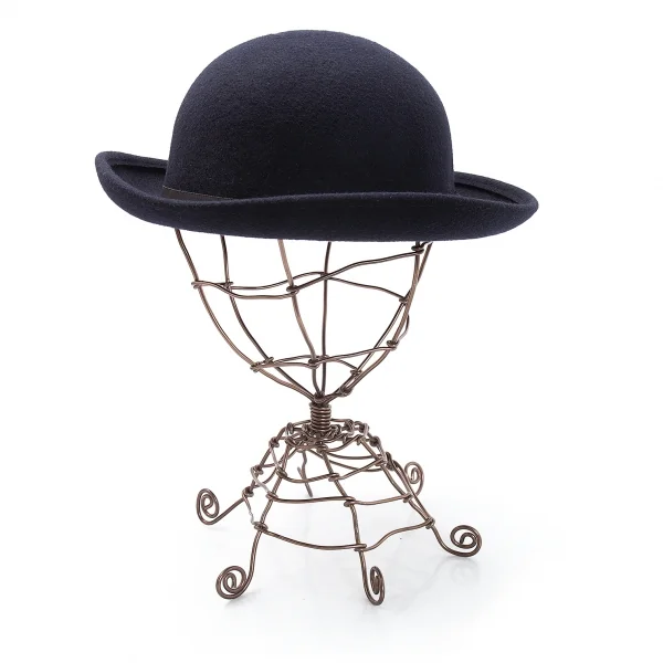 コムコム コムデギャルソンCOMME des GARCONS ウールボーラーハット 紺