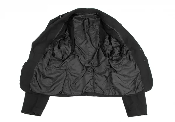 コムデギャルソンCOMME des GARCONS 断ち切りデザイン2Bジャケット 黒S