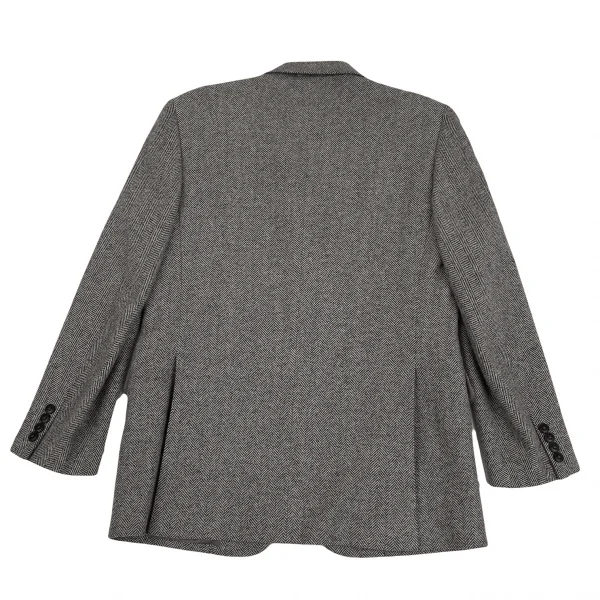 バーバリーズBurberrys' ウールヘリンボーンジャケット グレーM位 (K