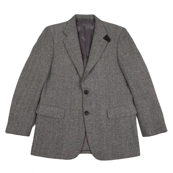 バーバリーズBurberrys' ウールヘリンボーンジャケット グレーM位 (K