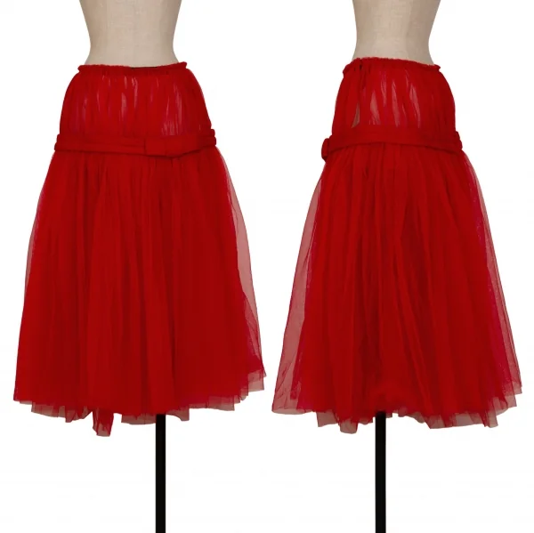 コムコム コムデギャルソンCOMME des GARCONSウールリボン装飾チュール