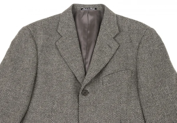ジョルジオ アルマーニGIORGIO ARMANI ウール柄織りジャケット グレー