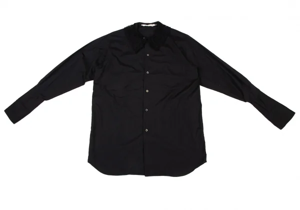 コムデギャルソンCOMME des GARCONS コットン襟レースデザインシャツ