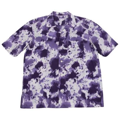 イッセイミヤケ メンISSEY MIYAKE MEN コットンワッシャー滲みプリント