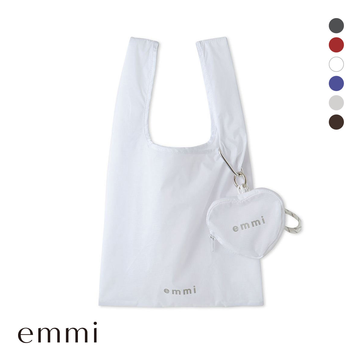 エミ アトリエ 10th ハートチャーム付きエコバッグ emmi atelier