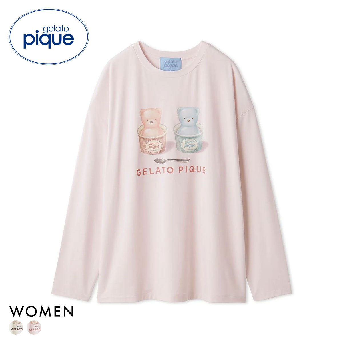 ジェラートピケ レディース Valentine ワンポイントプルオーバー