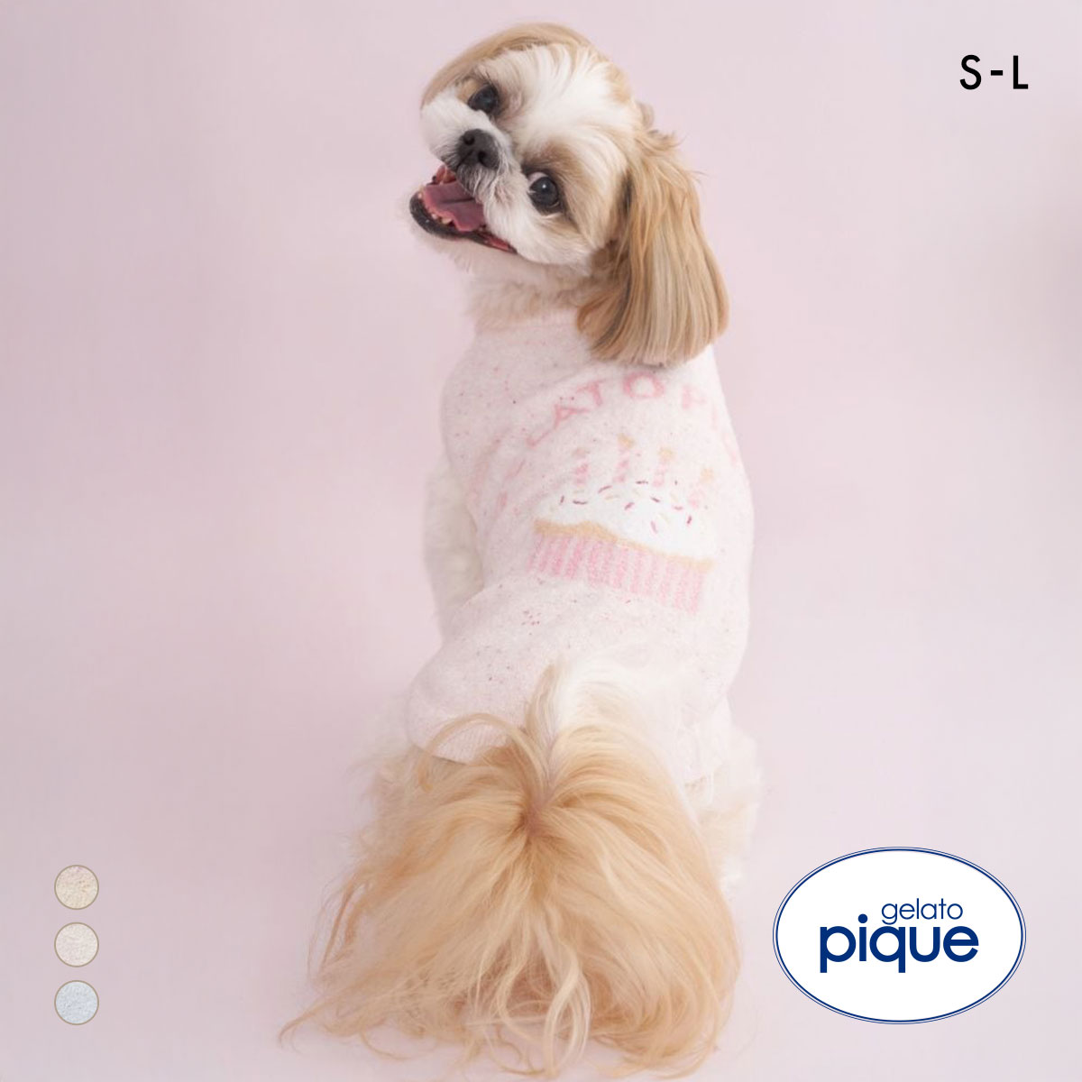 ジェラートピケ CAT&DOG Birthday スムーズィーカップケーキジャガード