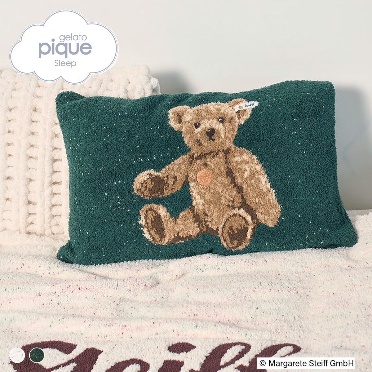 ジェラートピケ スリープ Steiff ジャガードピローケース ジェラピケ