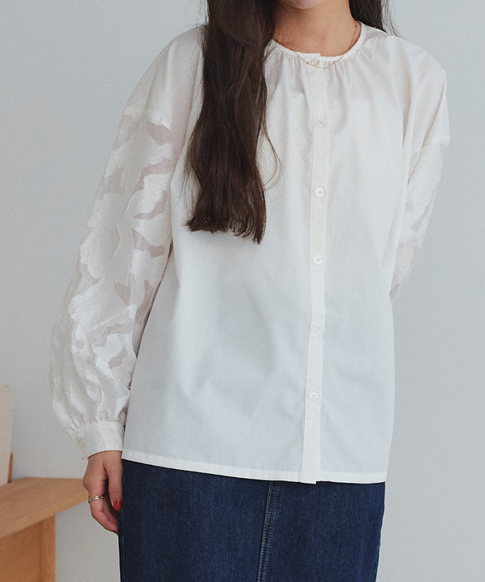 シアージャガードスリーブブラウス【メール便可／100】 | titivate