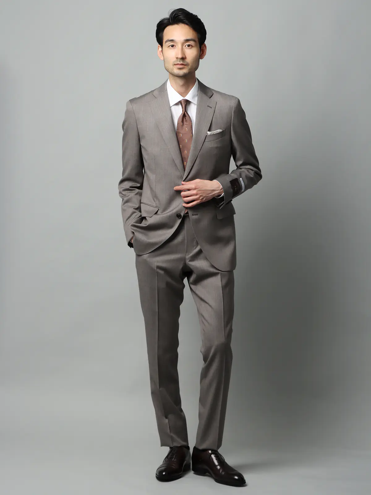 スーツ／2つボタン／CANONICO／21μPRUNELLE／無地／CH25 | SUIT SQUARE