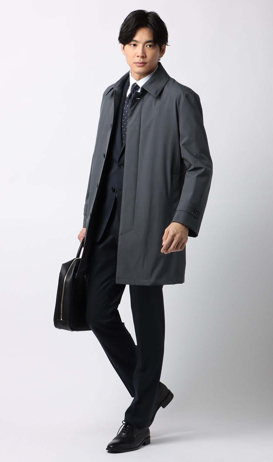 ダウンライナー付きステンカラーコート【軽量】 (GT62501B-49