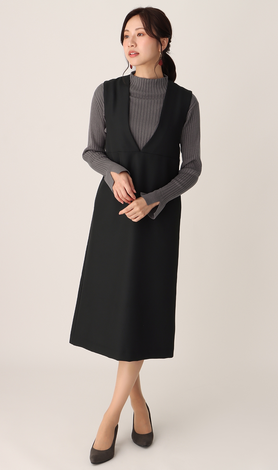 ジャンパースカート【ウォッシャブル】 (AOP4548-A) | ANCHOR WOMAN