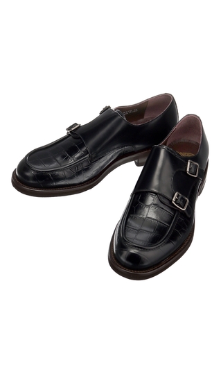 □ダブルモンクストラップ【CALZOLERIA TOSCANA】 (X376BL) | HILTON