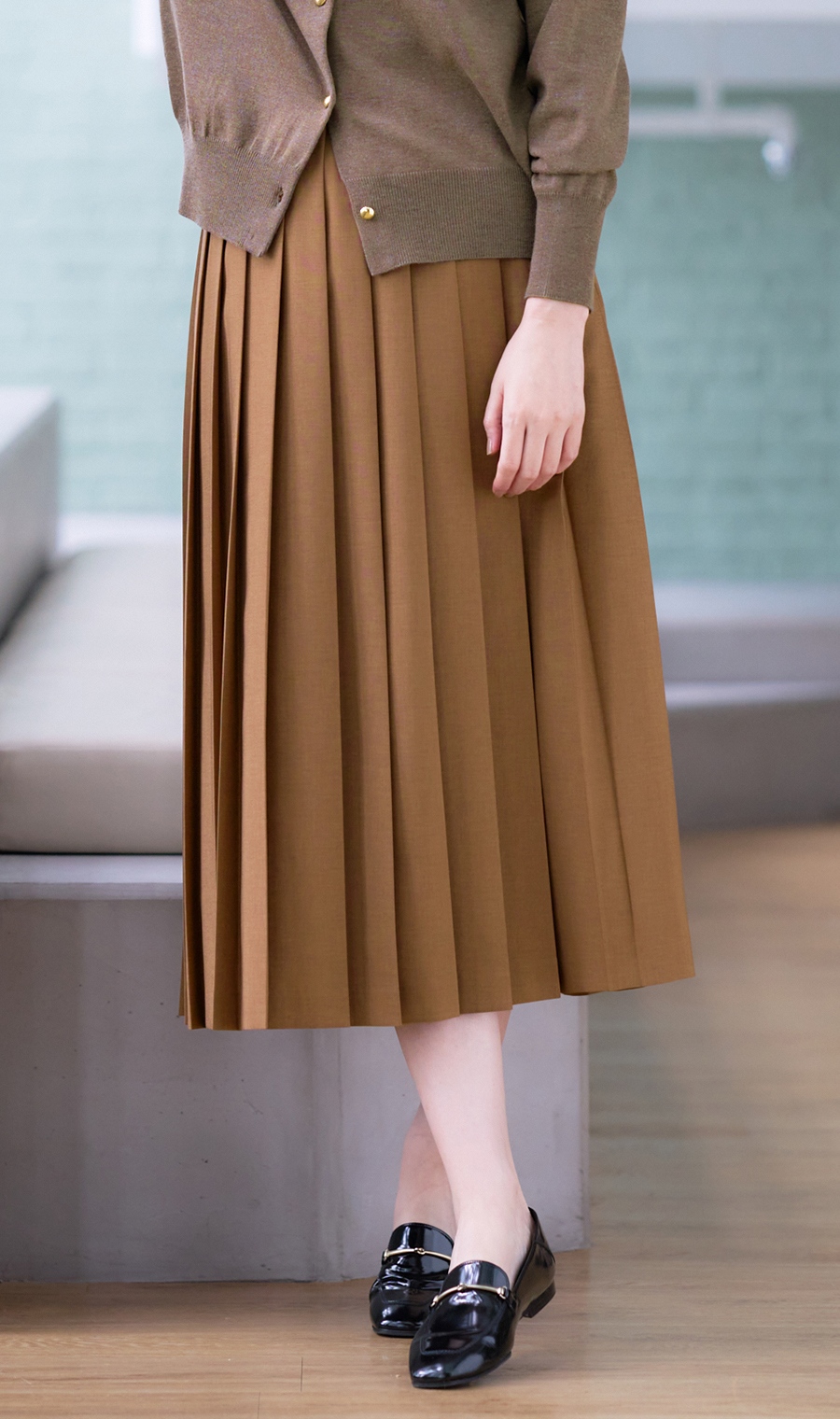 プリーツスカート【セットアップ着用可】 (ASP5590-D) | ANCHOR WOMAN