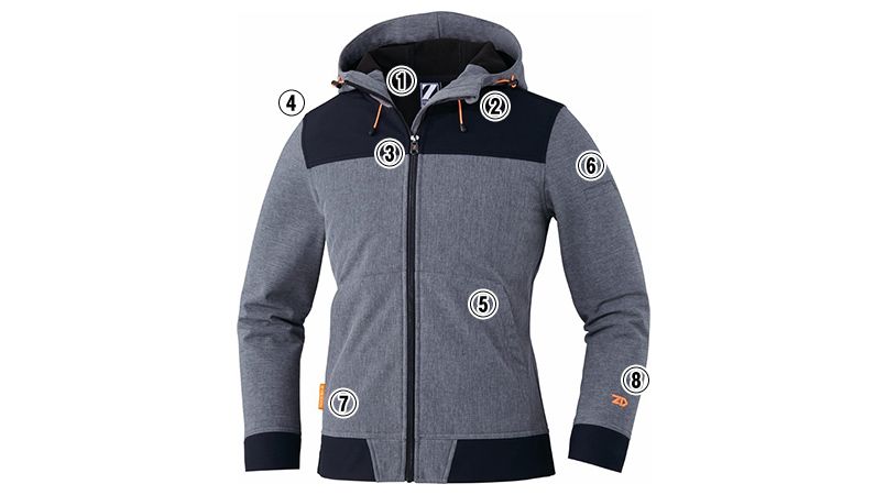 自重堂 78050[秋冬用]Z-dragon防風ストレッチパーカー[男女兼用]｜作業