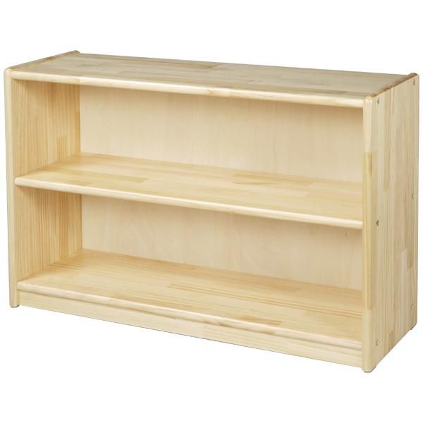 ブロック社］白木棚＜小＞背板付 - 木のおもちゃ 赤ちゃんのおもちゃ