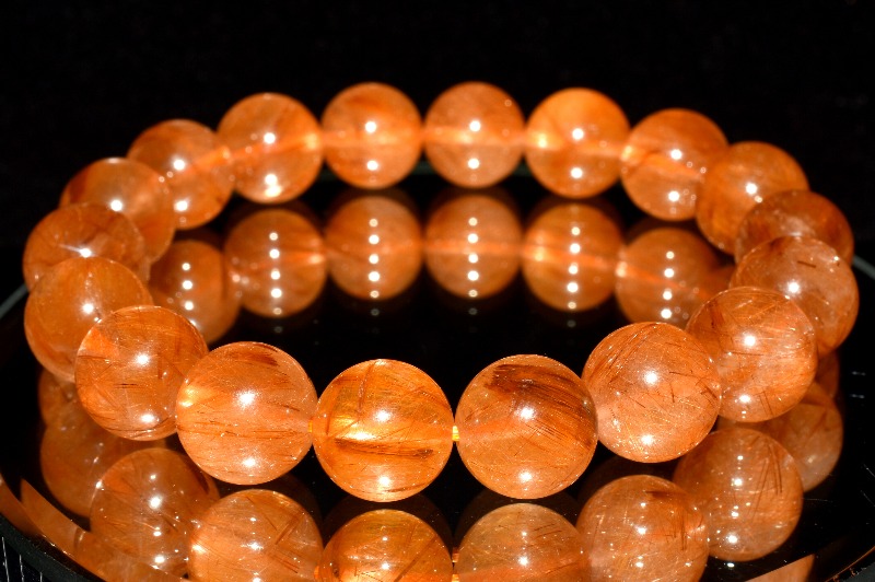 1点物】金運向上！ ヴィーナスオレンジルチルクォーツ 11-11.5mm