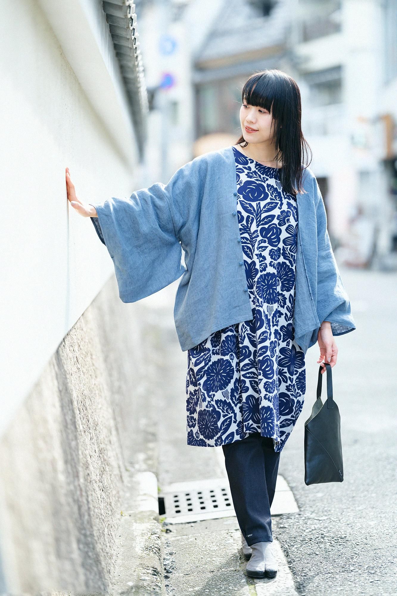 美品⭐️レオナール⭐️アイリス柄⭐️カンカン⭐️チュニック