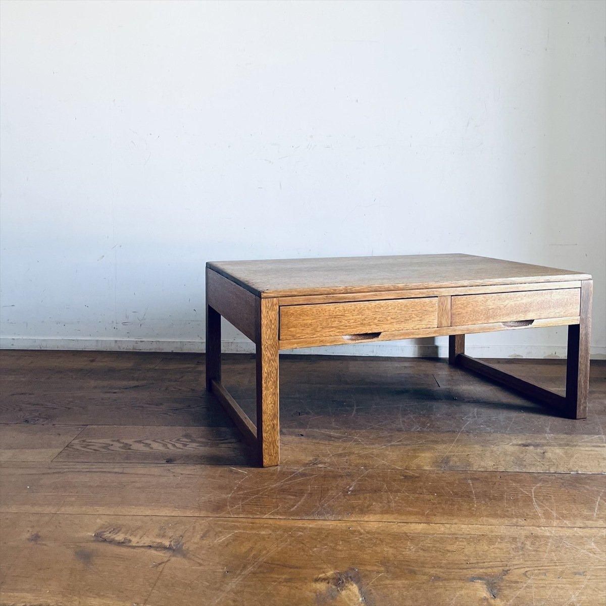 1016 ヴィンテージ シンプルな文机 ローテーブル 引き出し 古家具