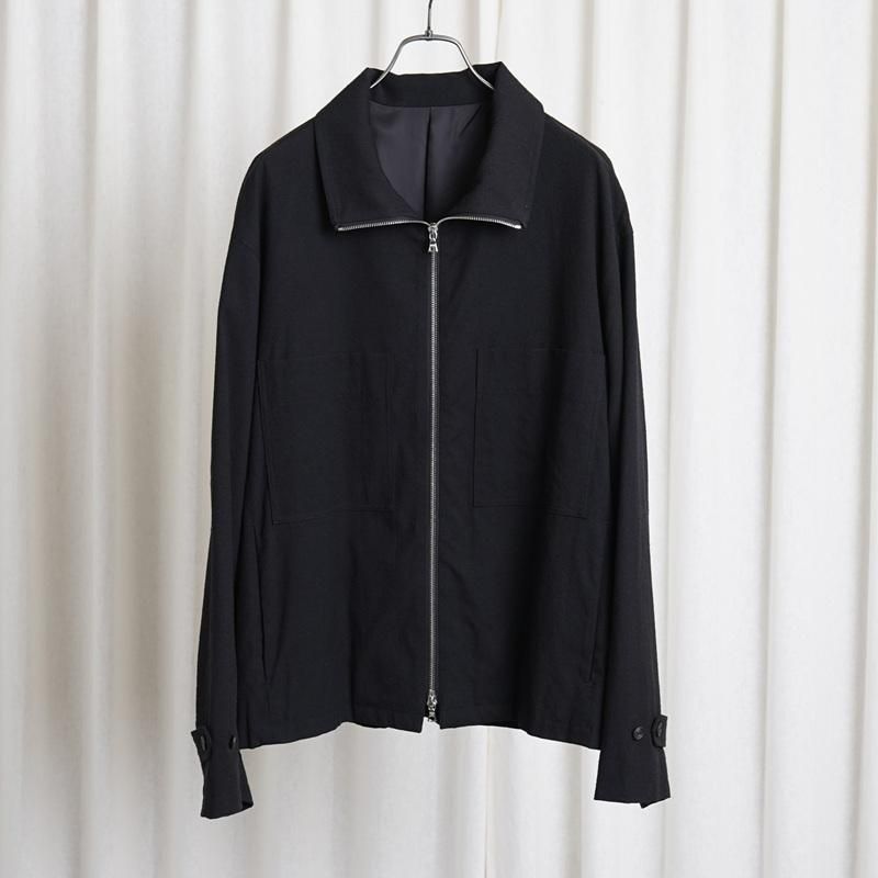 ssstein シュタイン】 SILK NEP CLOTH DRIZZLER JACKET / BLACK