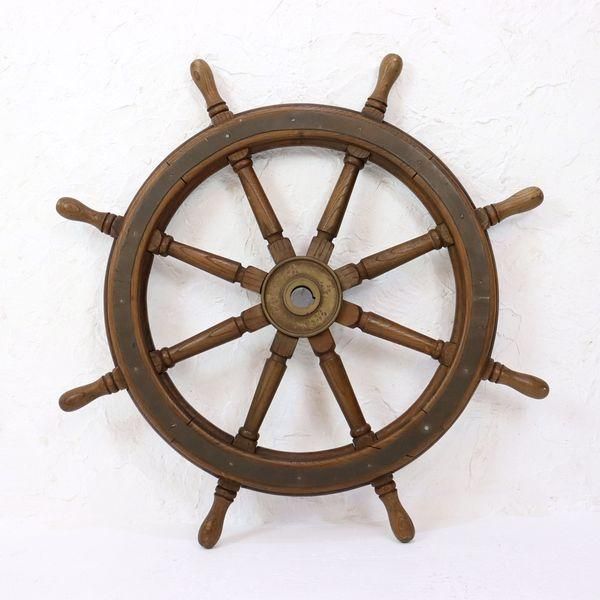 舵輪 直径93cm 雑貨 直径直径