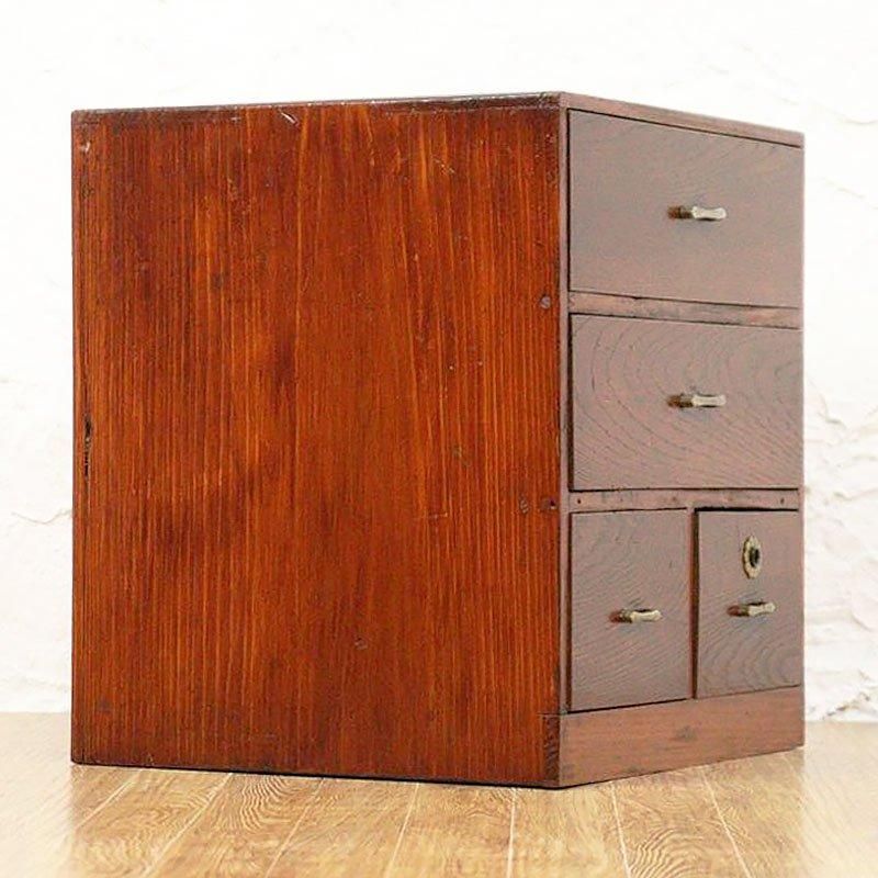 キャビネット 小引出し 日本製 杉製 昭和初期 収納 4杯