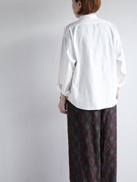 Porter Classic ROLL UP VINTAGE COTTON SHIRT - WHITE