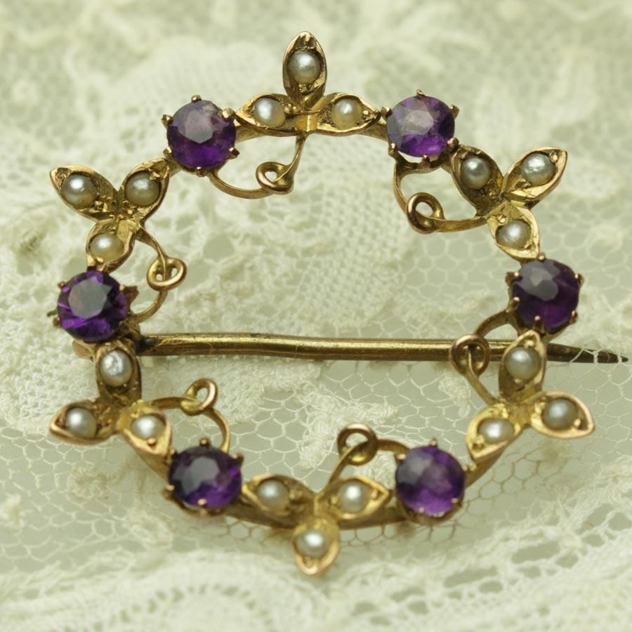 k18 ヴィクトリアン オールドマインカットダイヤモンド＆シードパール