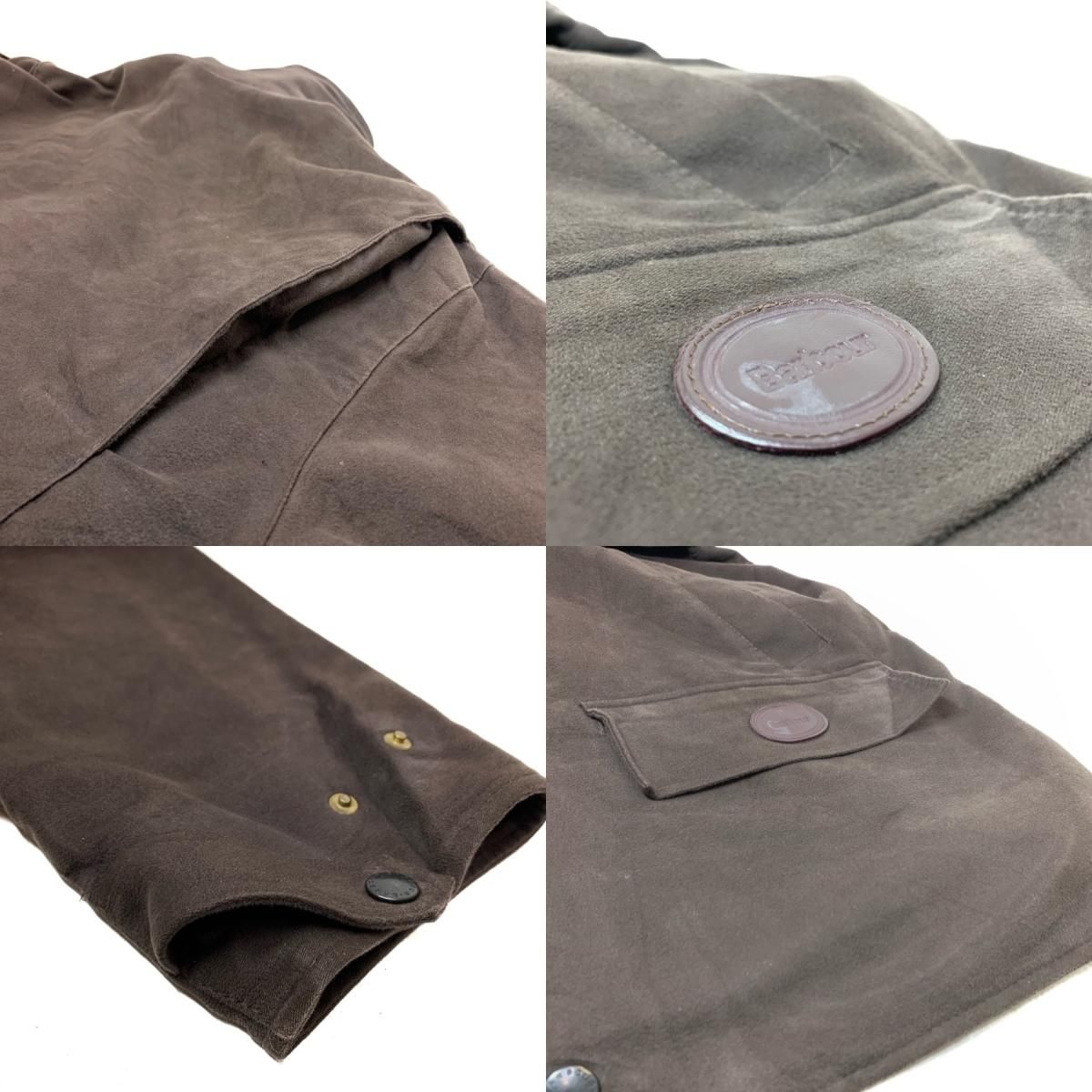 イングランド製 90s Barbour MOLESKIN JACKET 茶 L バブアー