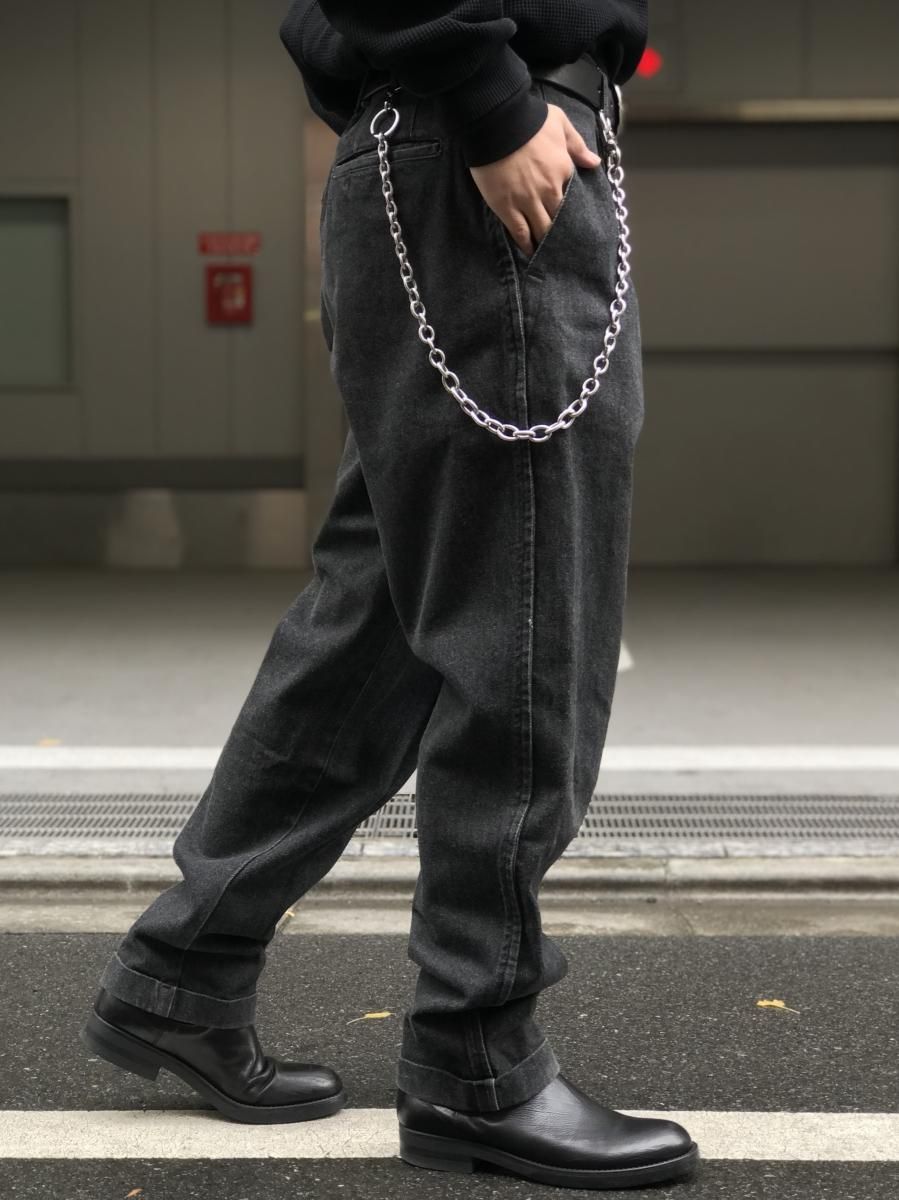 1998 COMME des GARCONS HOMME PLUS Black Denim Slacks L 90s