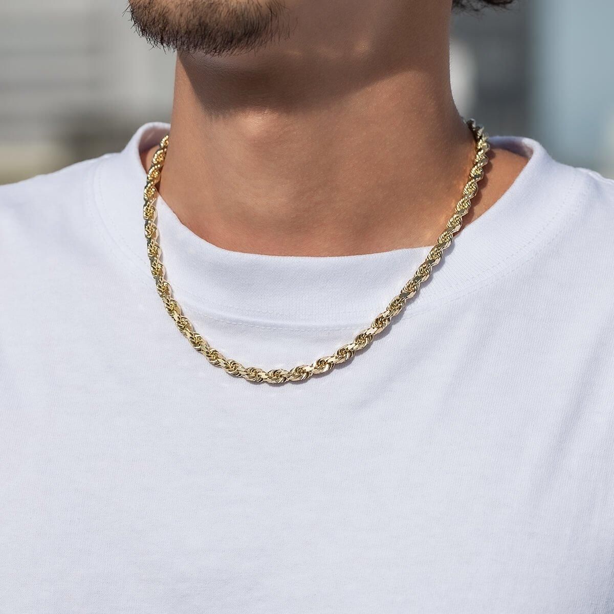 10K イエローゴールド ロープネックレス 幅5mm 45cm 定価 800,000円