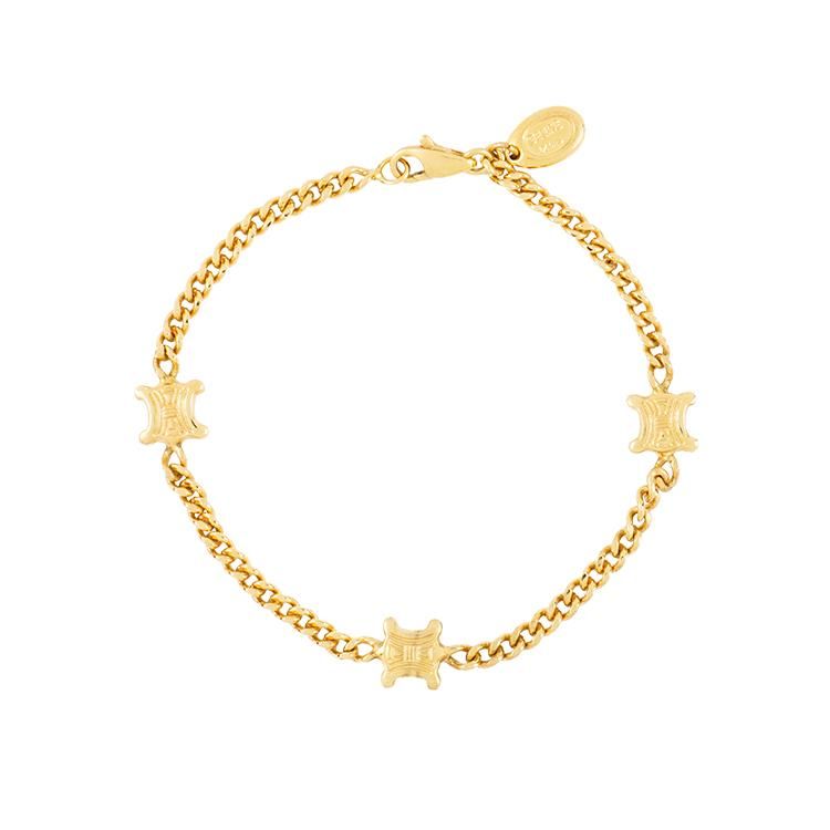 マカダムプレートブレスレット ゴールド ヴィンテージ|セリーヌ CELINE