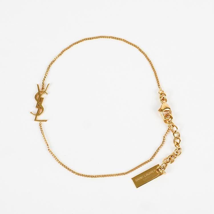 YSL イヴサンローラン ロゴブレスレット ゴールド ヴィンテージ