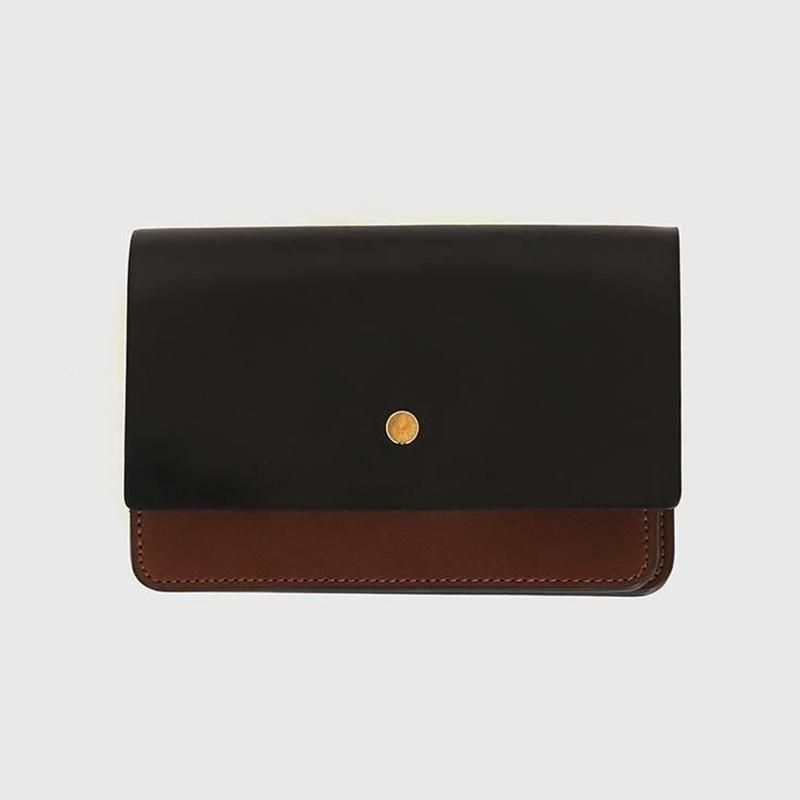 forme】Hand wallet combi Cordovan Black - THIRTY' THIRTY' STORE