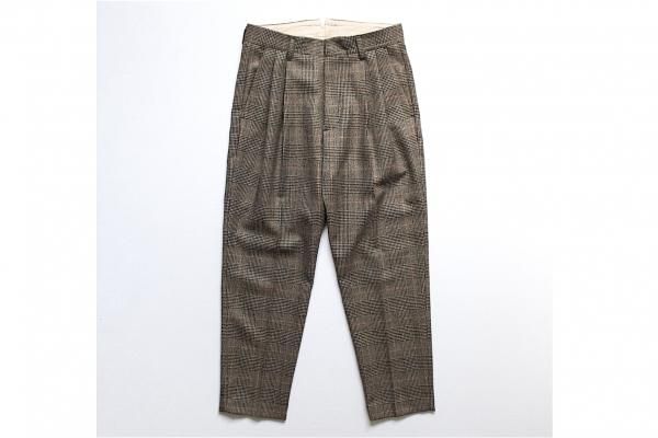 stein | シュタイン TWO TUCK WIDE TROUSERS(WINDOW PEN) / 2タック