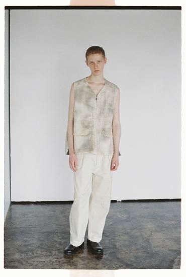 ANCELLM | アンセルム PAINT CHINO TROUSERS(BEIGE) / ペイントチノ