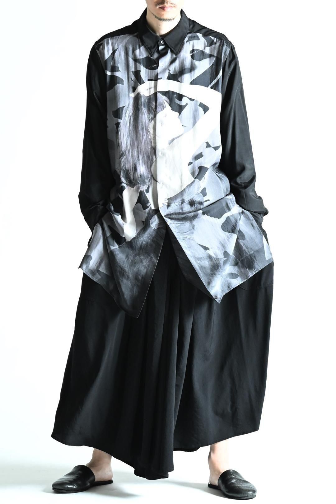 Yohji Yamamoto POUR HOMME 女優プリントロングブラウス - Ka na ta