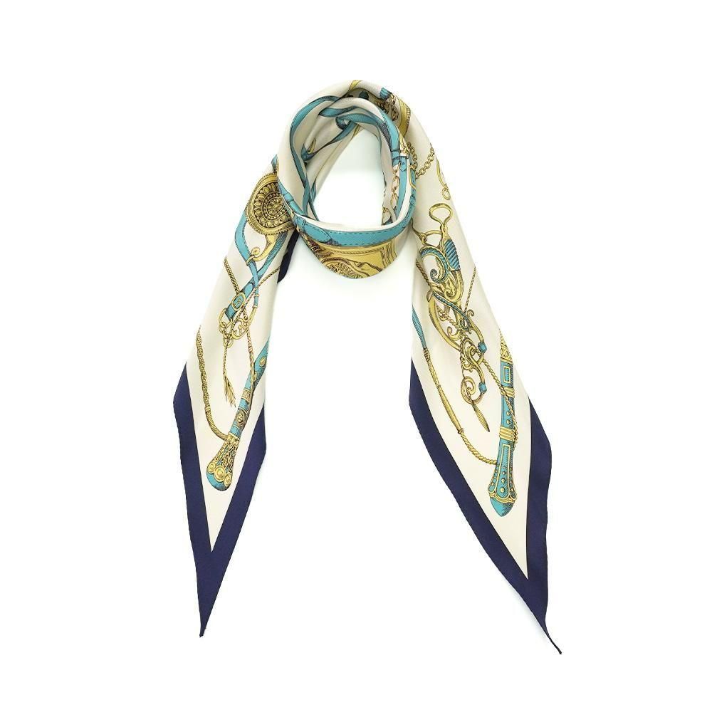 馬具と鞭 菱形スカーフ(FES-028) - 伝統横濱スカーフMarca(マルカ)公式