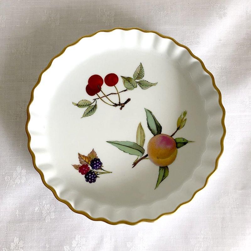 英国製ロイヤルウースタータルト皿 フルーツモチーフ