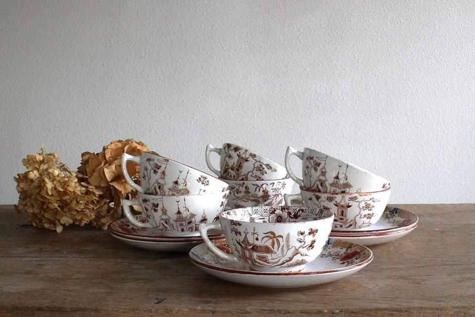 フランス製アンティーク サルグミンヌのカップ＆ソーサー