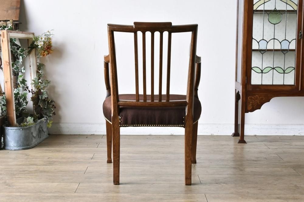 アンティーク シェラトンスタイル マホガニーアームチェア